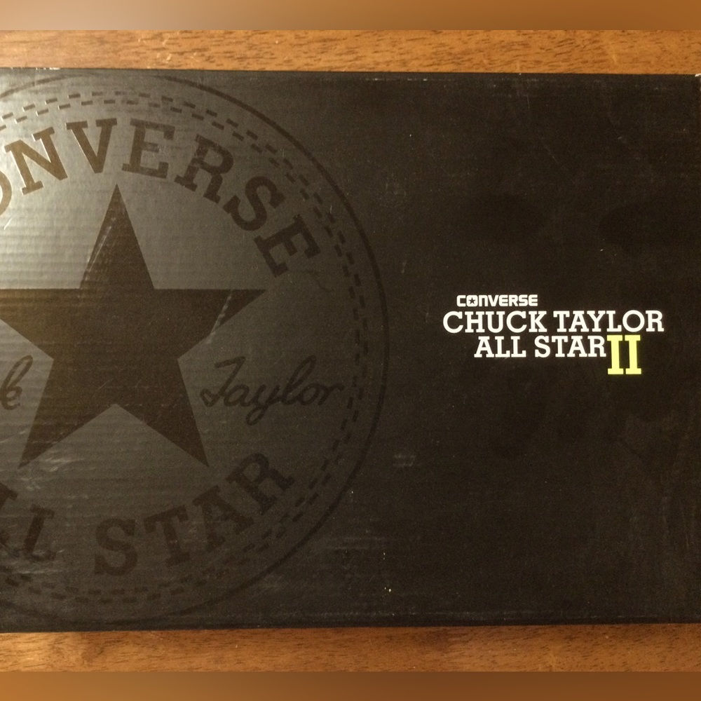 Black Converse Chuck Taylor IIs, size. 7.5W